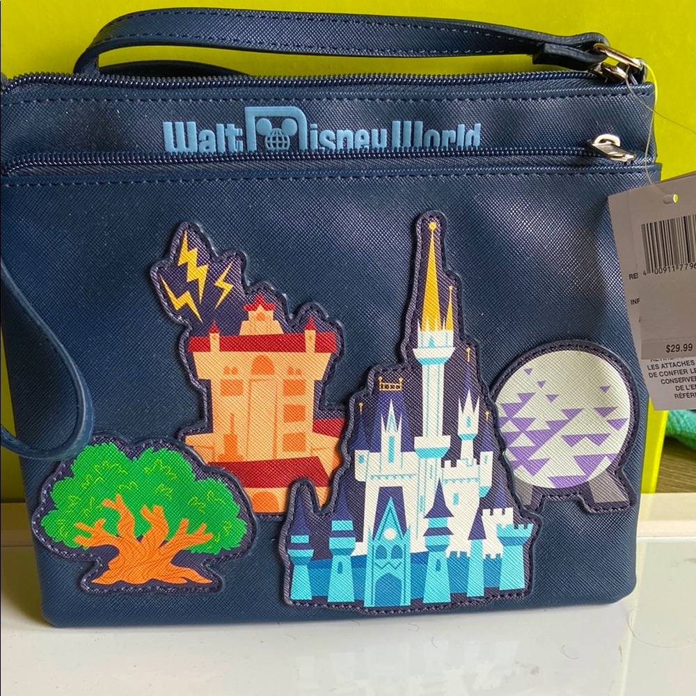 Disney Blue Crossbody Bag with Castle Design